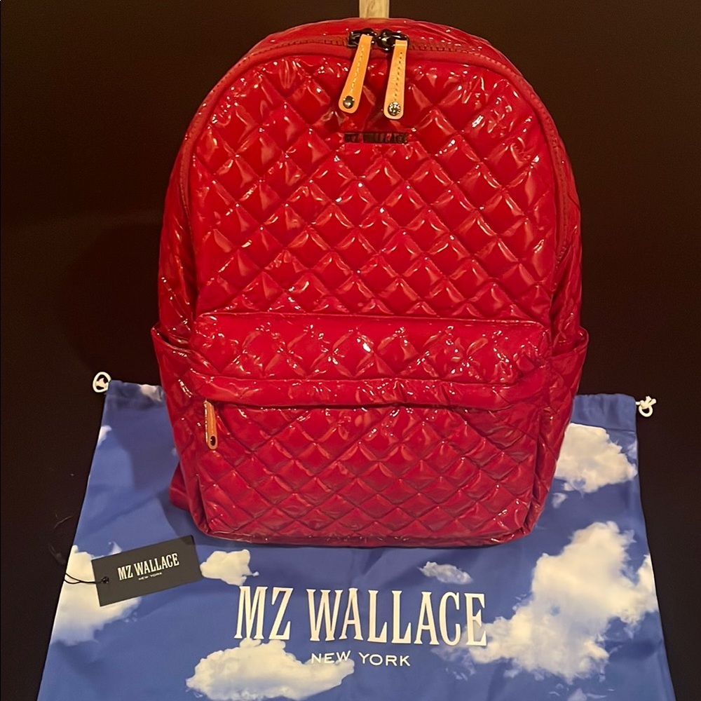 MZ WALLACE Metro Backpack Rouge Lacquer NWOT